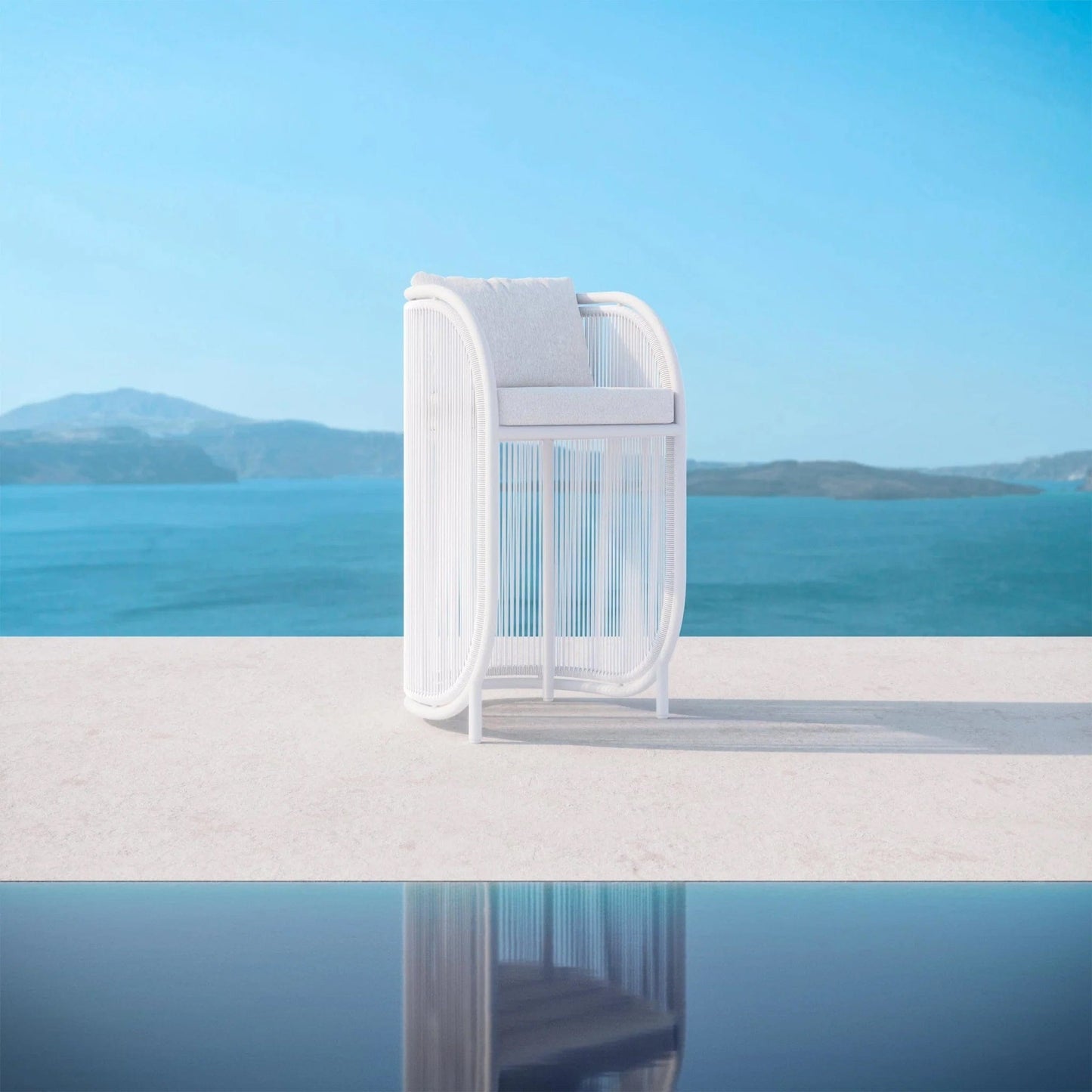 Azzurro Living Karmai Outdoor Bar Stool Outdoor Furniture azzurro-KAM-TR17BS-CU