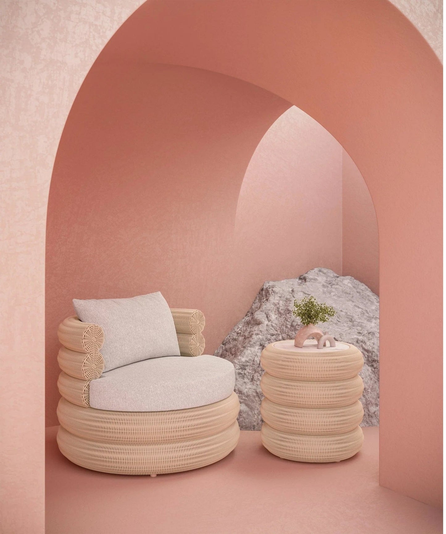 Azzurro Living Texoma Outdoor End Table Outdoor Furniture