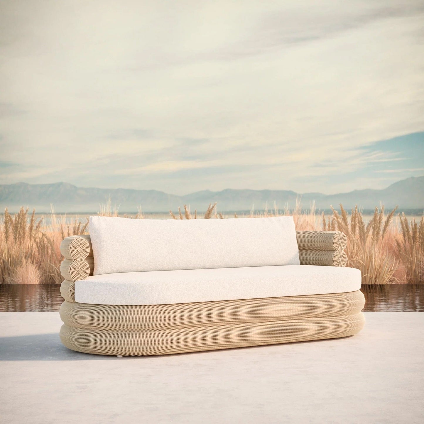 Azzurro Living Texoma Outdoor Sofa Outdoor Furniture azzurro-TEX-W05S3-CU