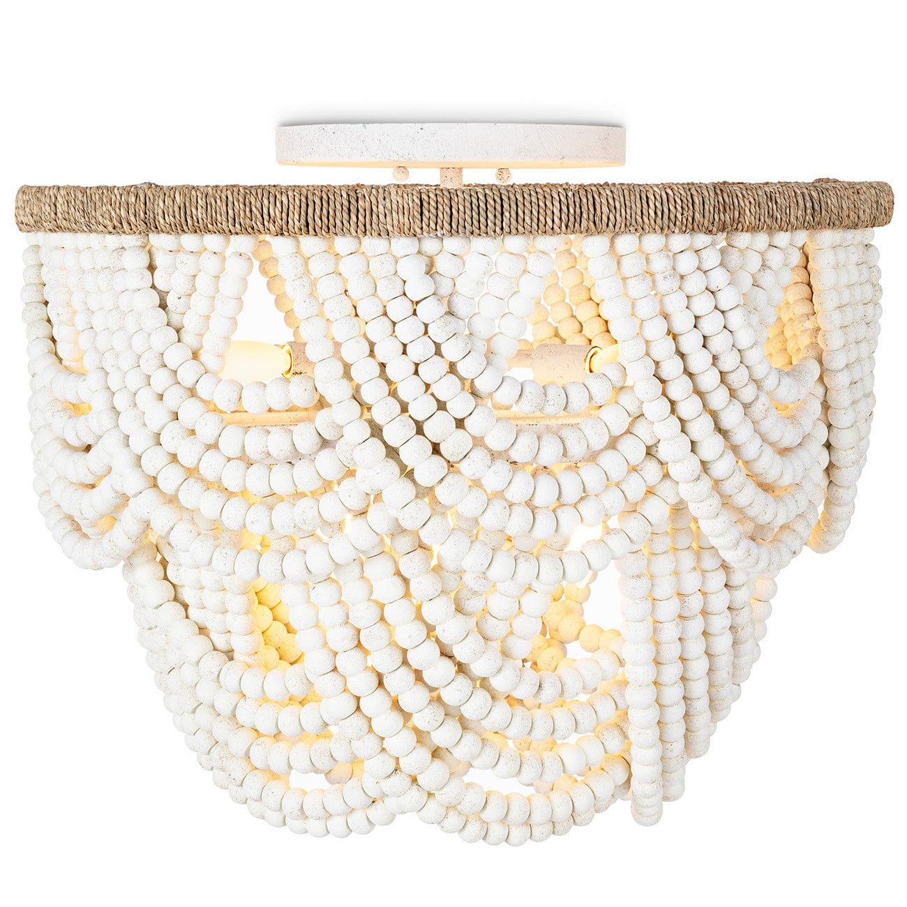 Regina Andrew Ombre Wood Flush Mount Lighting regina-andrew-16-1374WT 844717036309
