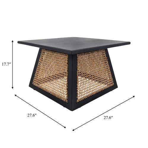 Square Cane Coffee Table