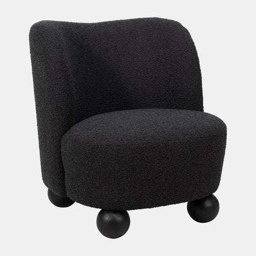 Ball-foot Accent Chair in Black