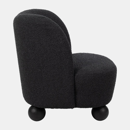 Ball-foot Accent Chair in Black