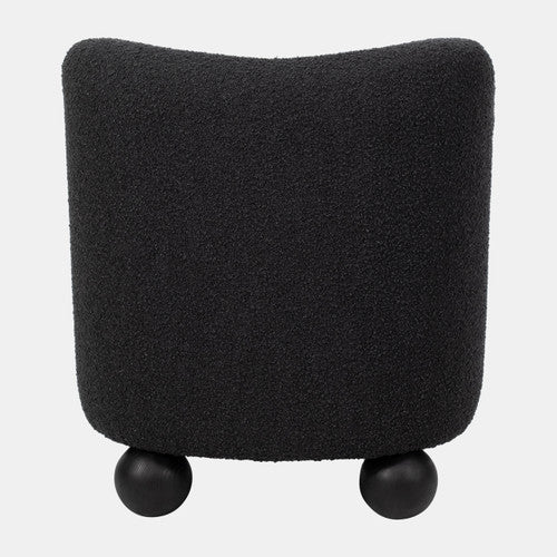 Ball-foot Accent Chair in Black