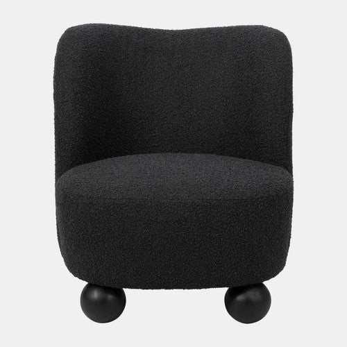 Ball-foot Accent Chair in Black