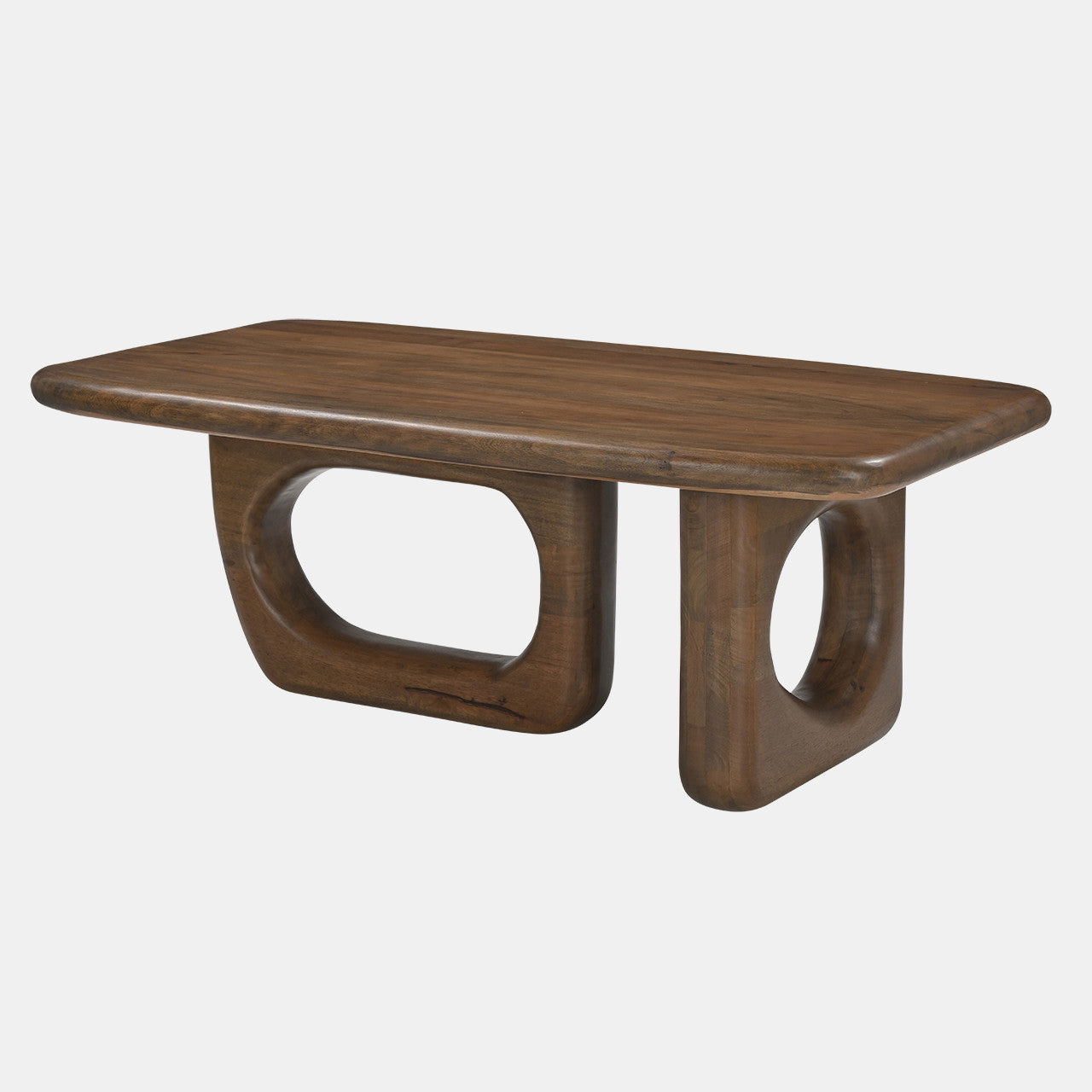 Perry Modern Mid-Century Coffee Table in Brown