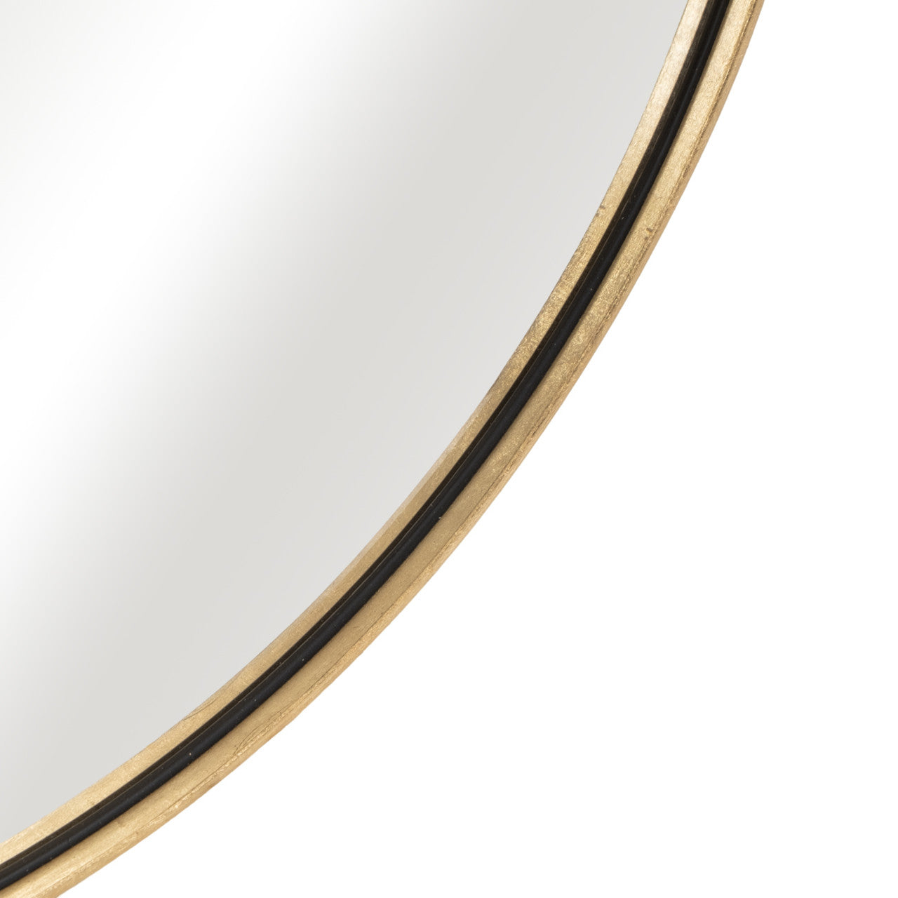 Round Mid-Century Mirror in Gold