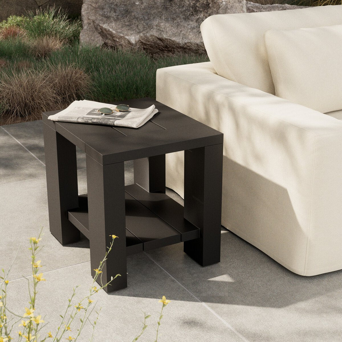 Roca Outdoor Metal End Table