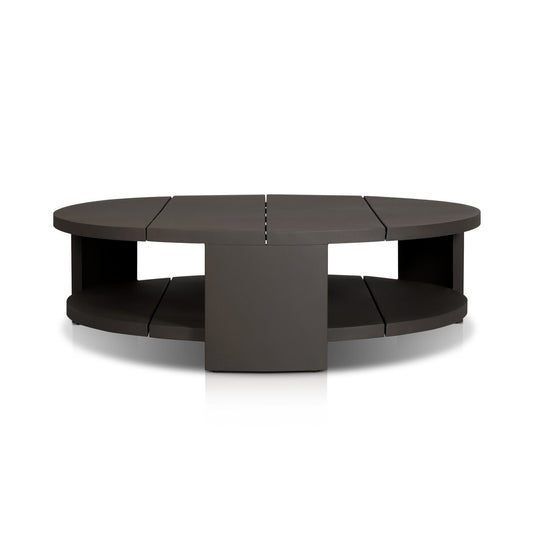 Roca Outdoor Round Metal Coffee Table