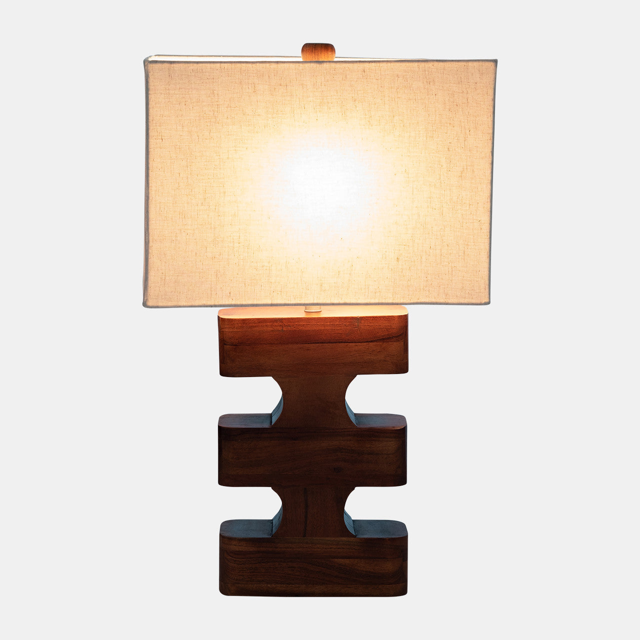 Geometric Lamp in Brown