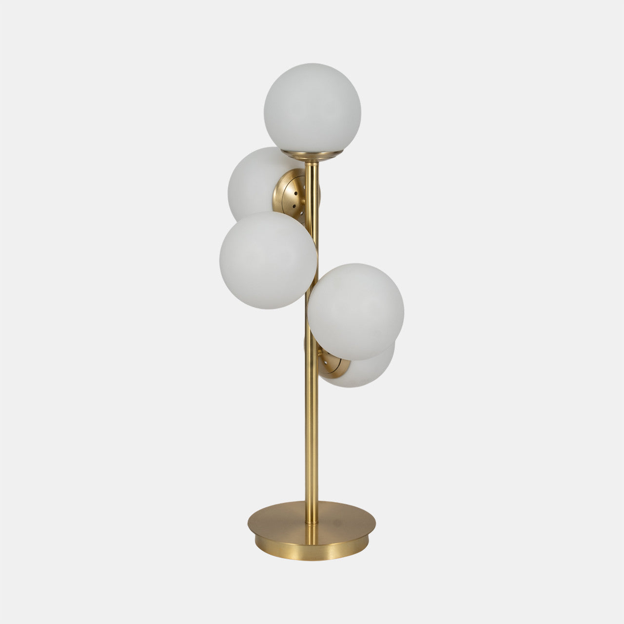 Glass Frosted Globe Table Lamp in Gold