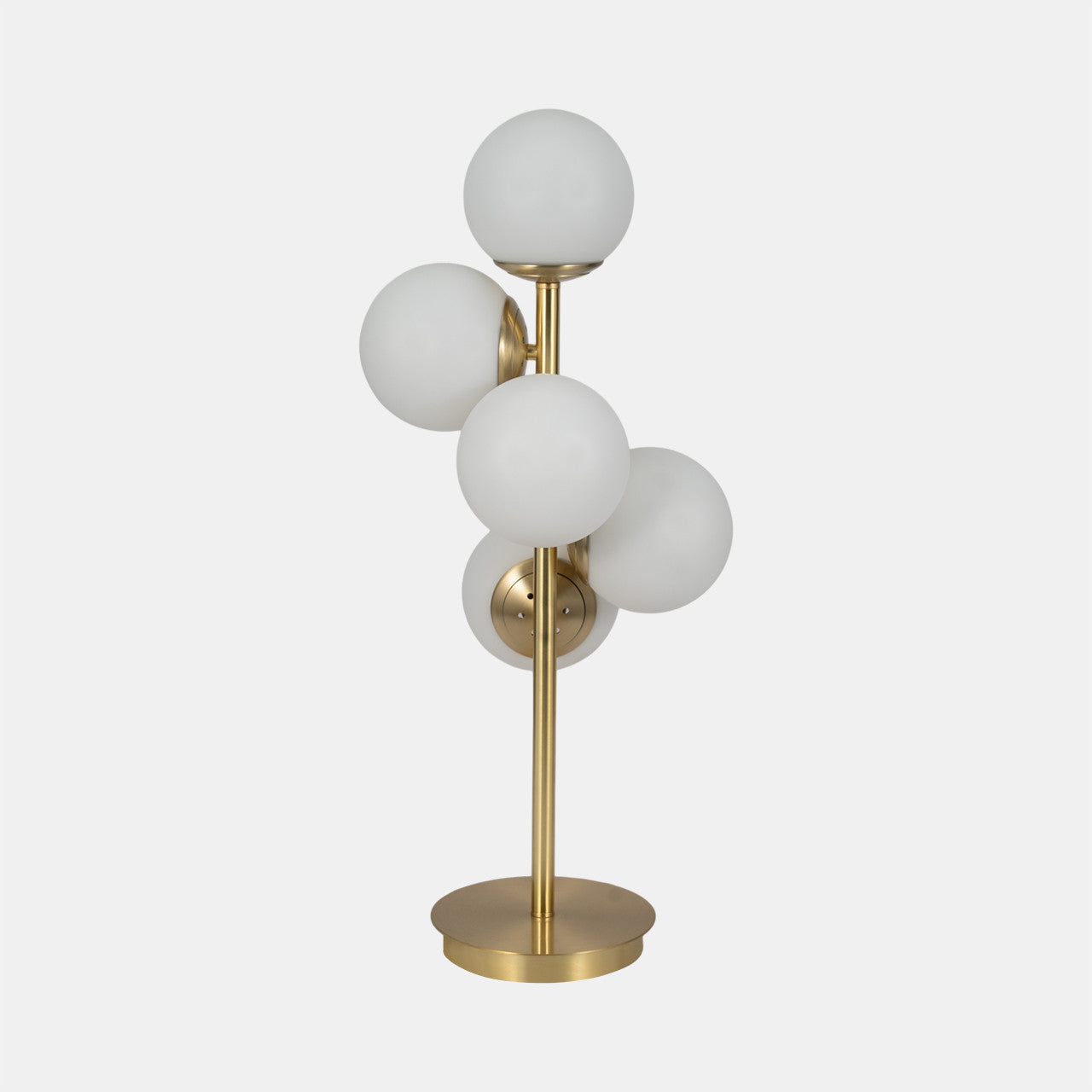 Glass Frosted Globe Table Lamp in Gold