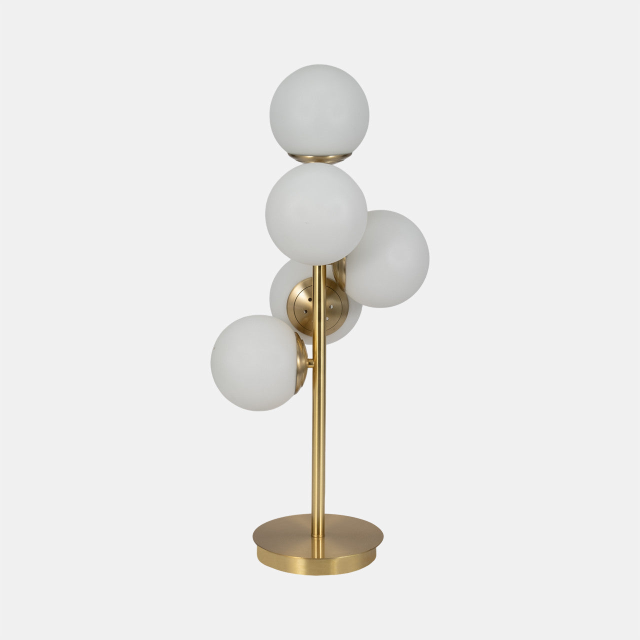 Glass Frosted Globe Table Lamp in Gold