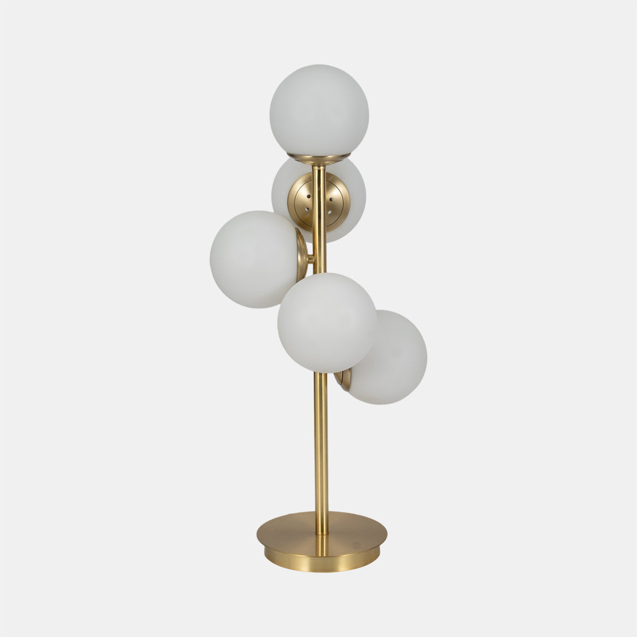 Glass Frosted Globe Table Lamp in Gold