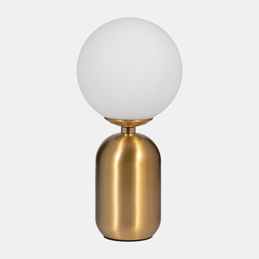 Frosted Globe Table Lamp in Gold