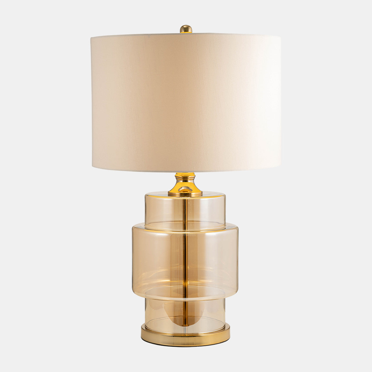 Glass Lustered Table Lamp in Gold