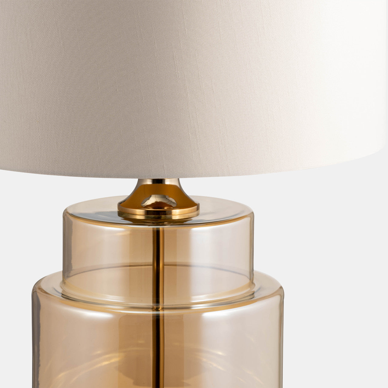 Glass Lustered Table Lamp in Gold