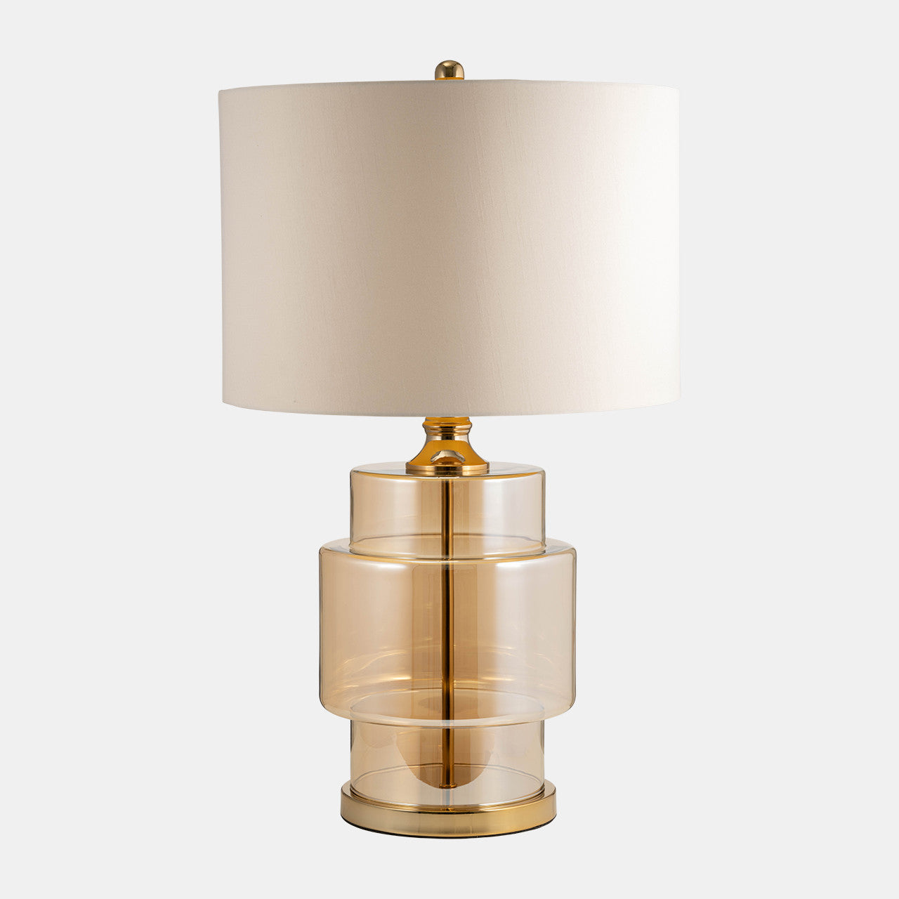 Glass Lustered Table Lamp in Gold