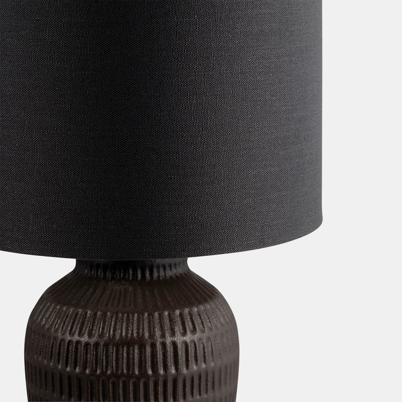 Ceramic Dimpled Table Lamp in Brown