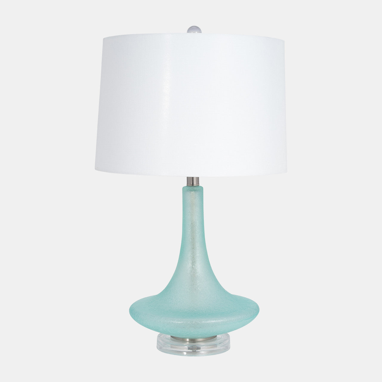 Glass Bell Table Lamp in Green