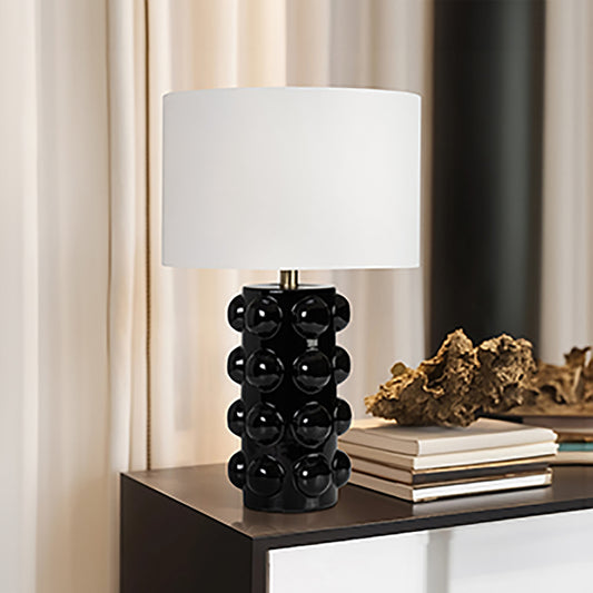 Ceramic Bubble Table Lamp in Black