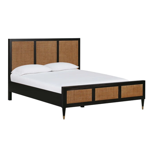 Sierra Wood & Rattan Bed