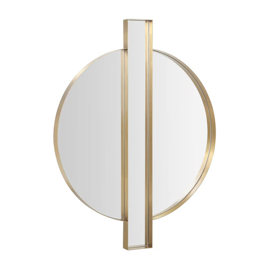 Carri Gold Round Wall Mirror