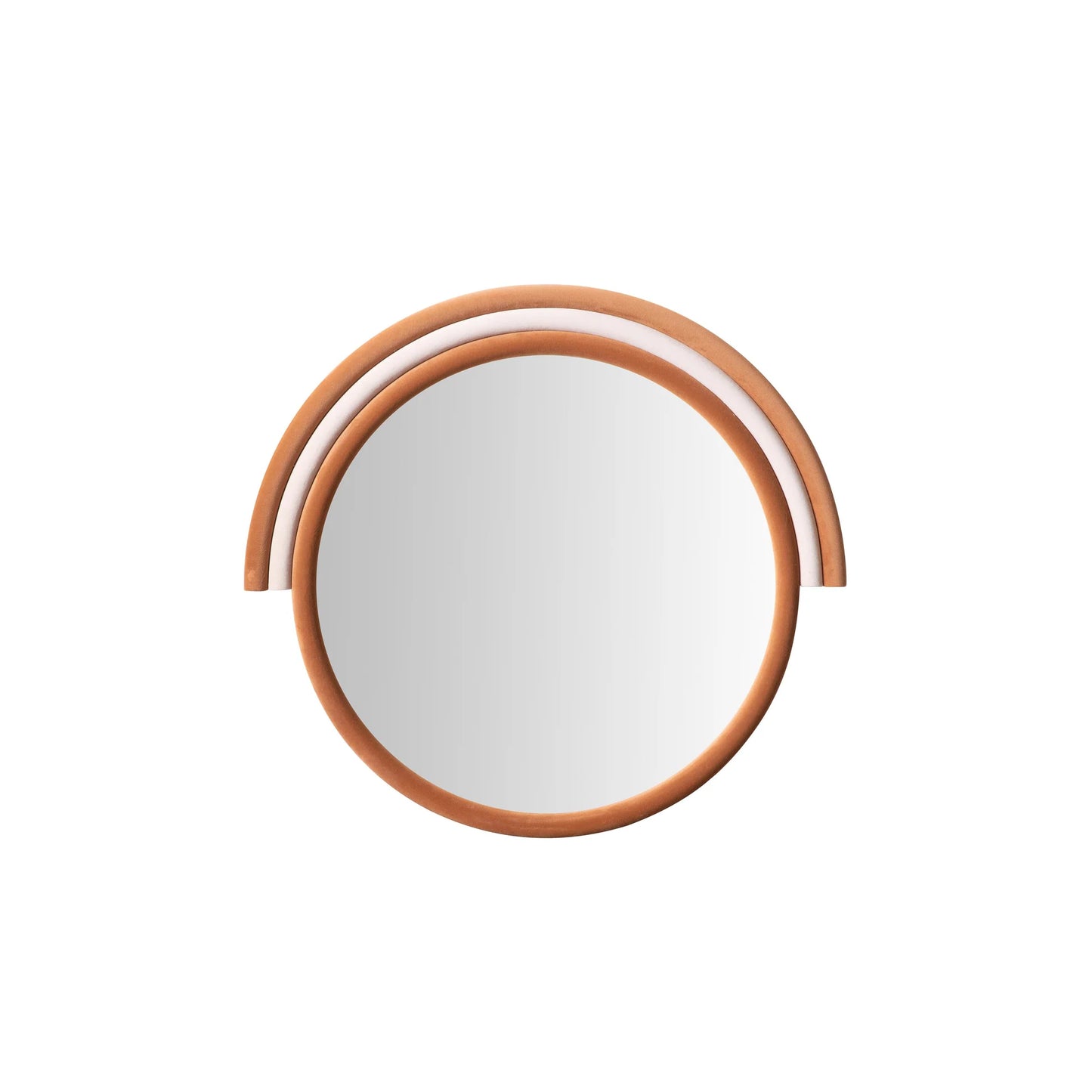 Lally Velvet Round Wall Mirror