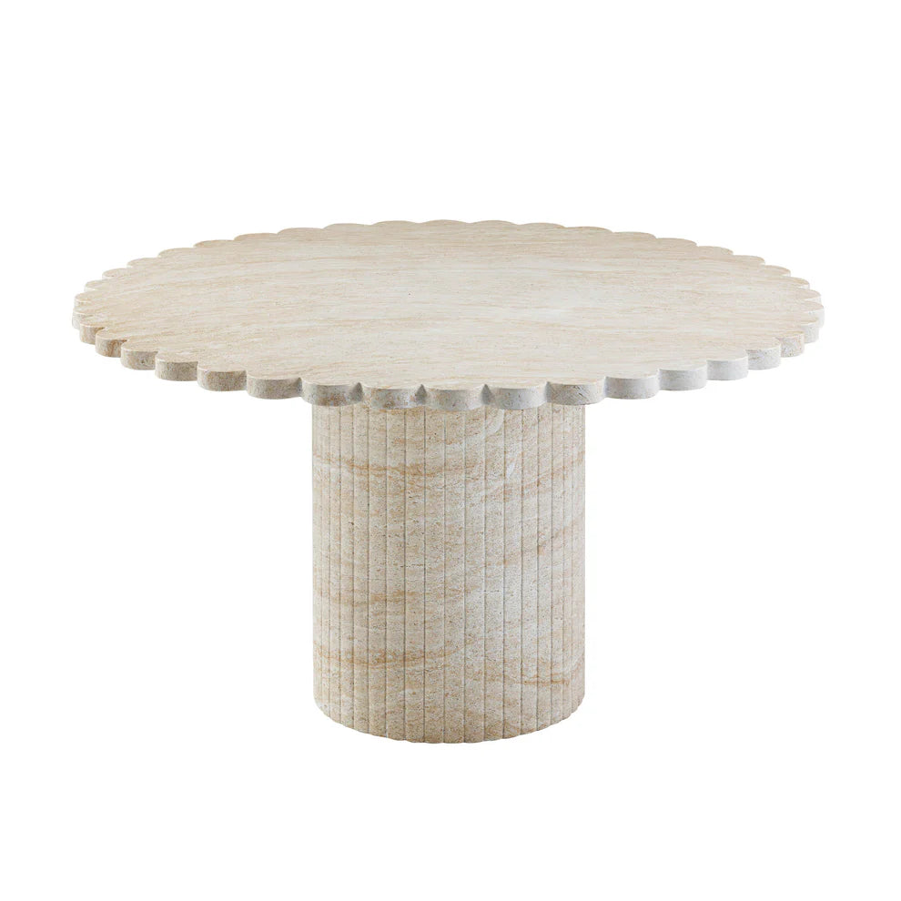 Blossom Washed Travertine Finish Indoor/Outdoor 54" Round Dining Table