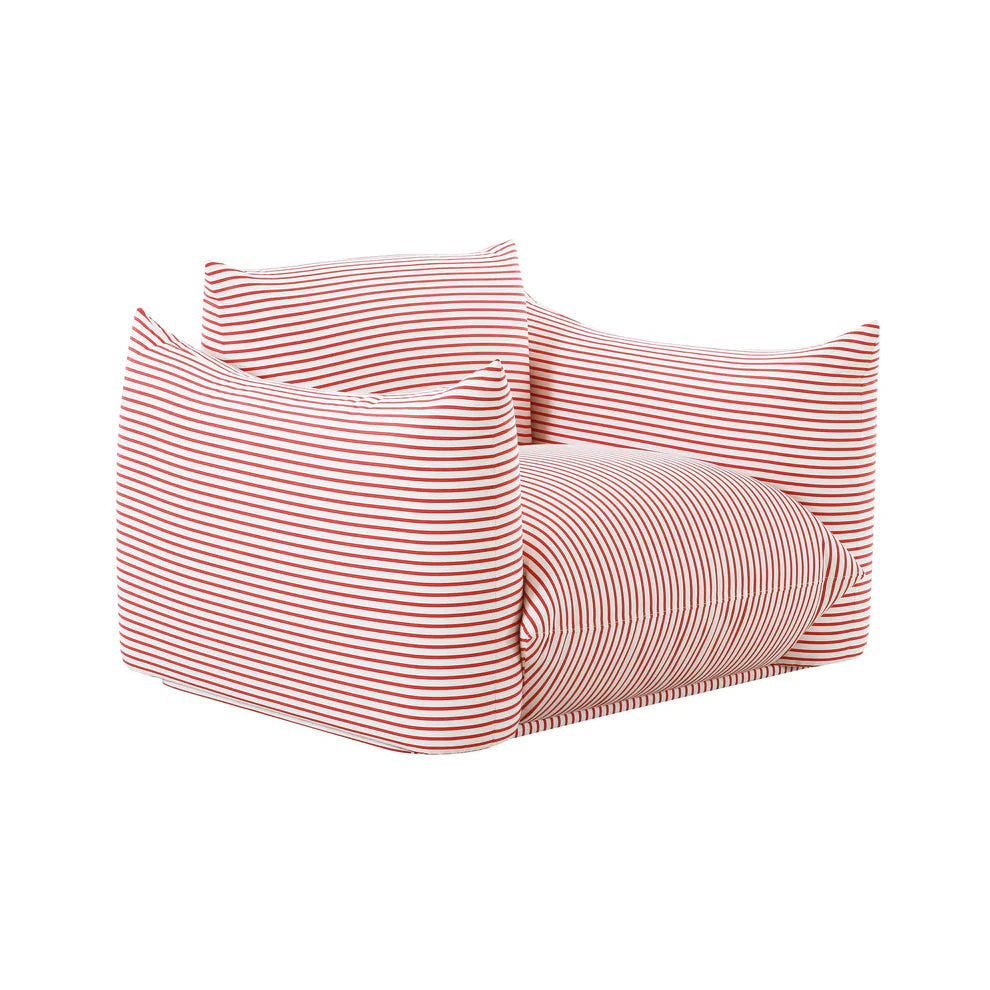 Saint Tropez Striped Stuffed Indoor / Outdoor Armchair