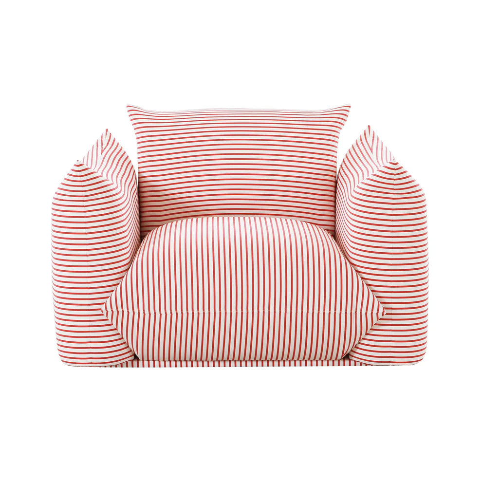 Saint Tropez Striped Stuffed Indoor / Outdoor Armchair