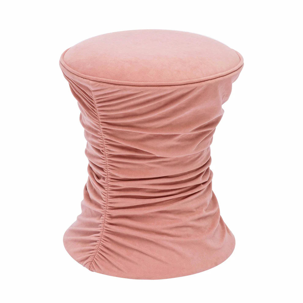 Bounce Ruched Velvet Adjustable Ottoman