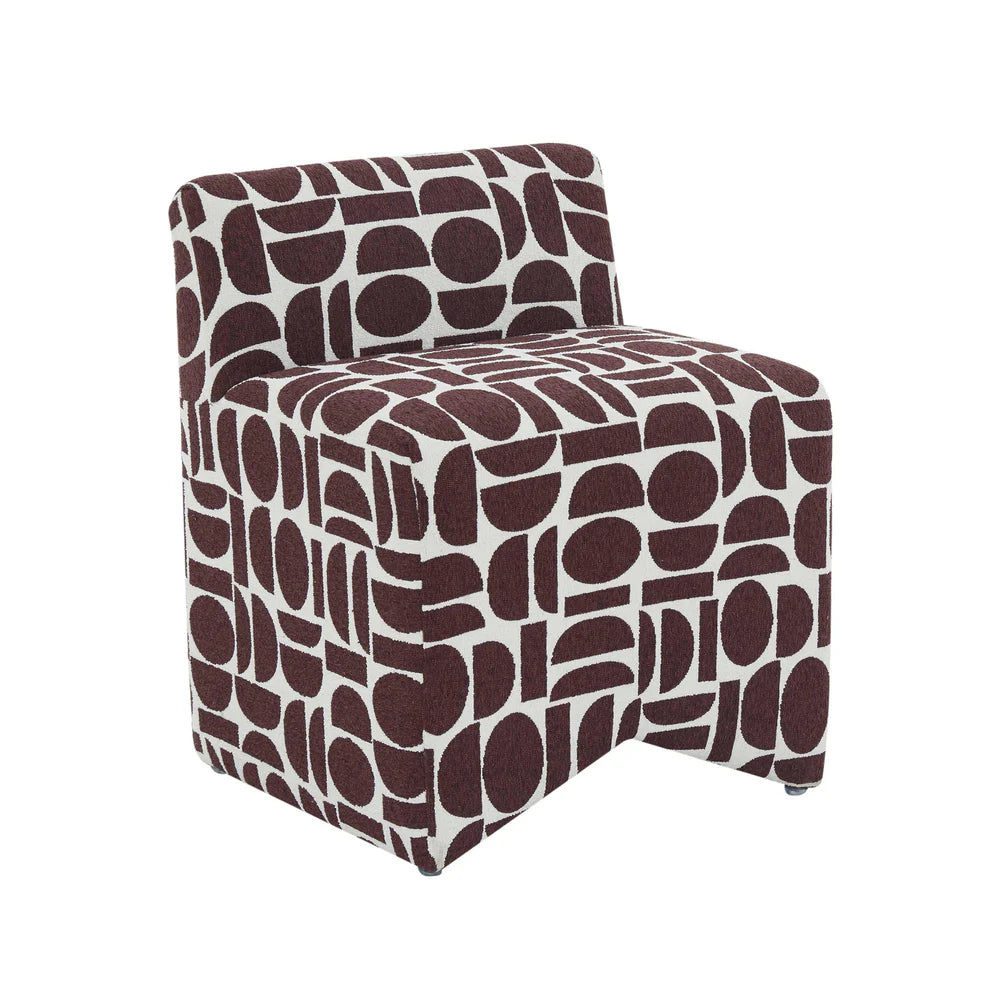 Pippa Geometric Jacquard Weave Stool