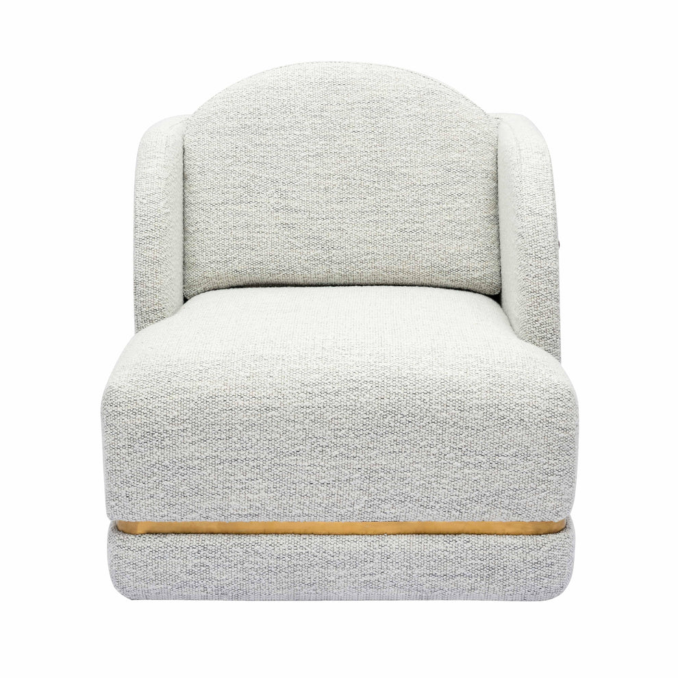 Earl Nubby Cotton White Chenille Accent Chair