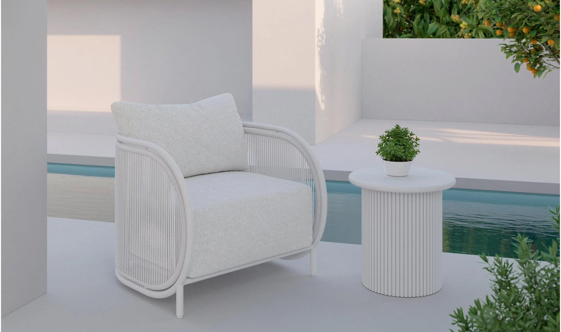 Azzurro Living Kamari Outdoor Club Chair Outdoor Furniture