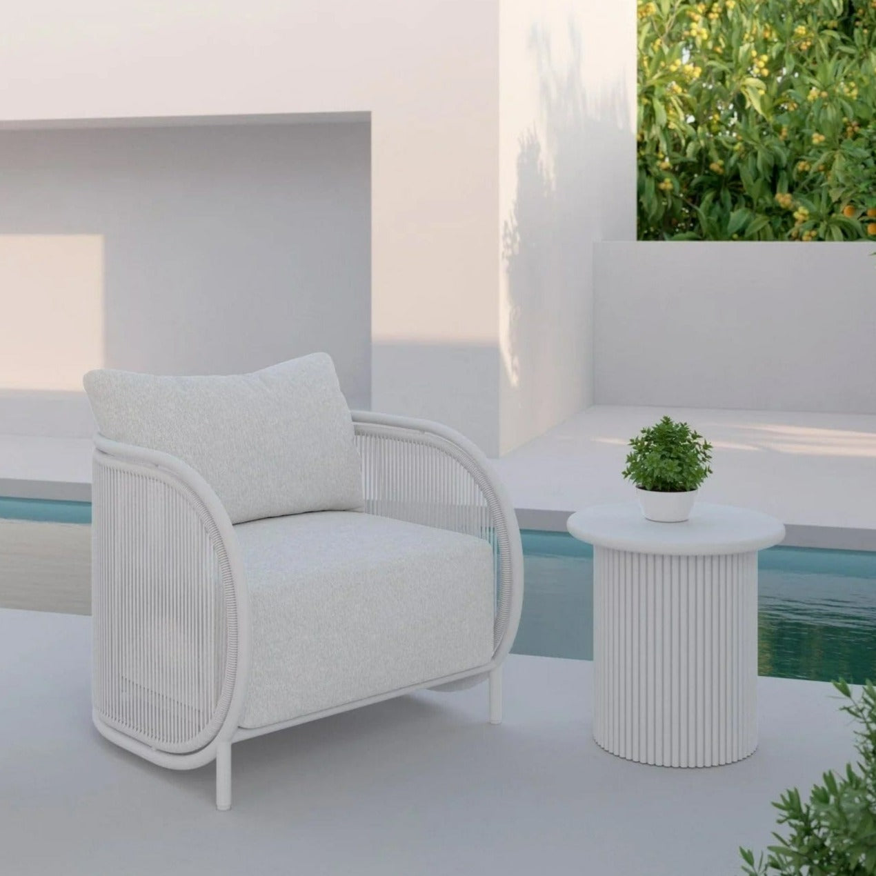 Azzurro Living Kamari Outdoor Club Chair Outdoor Furniture