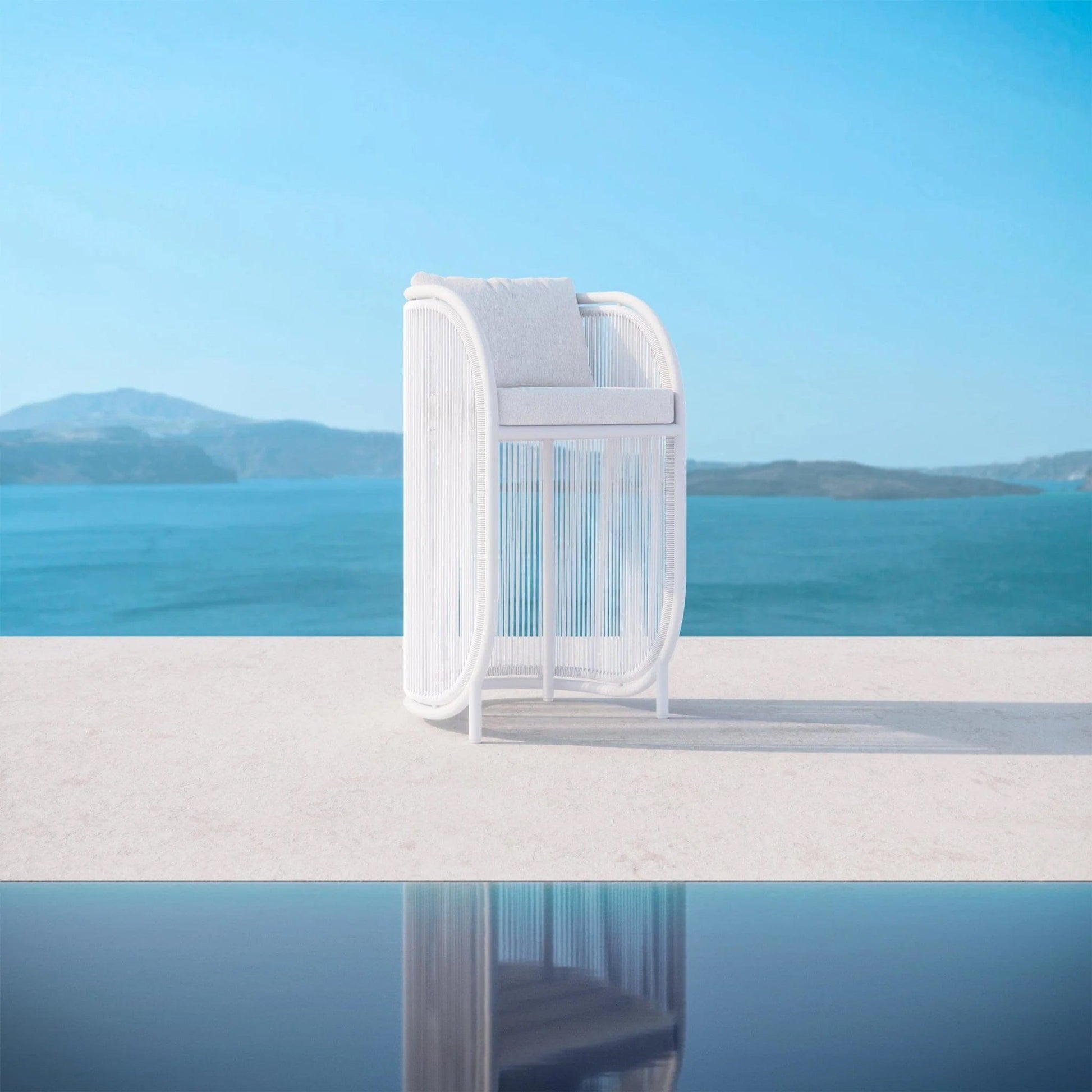 Azzurro Living Karmai Outdoor Bar Stool Outdoor Furniture azzurro-KAM-TR17BS-CU