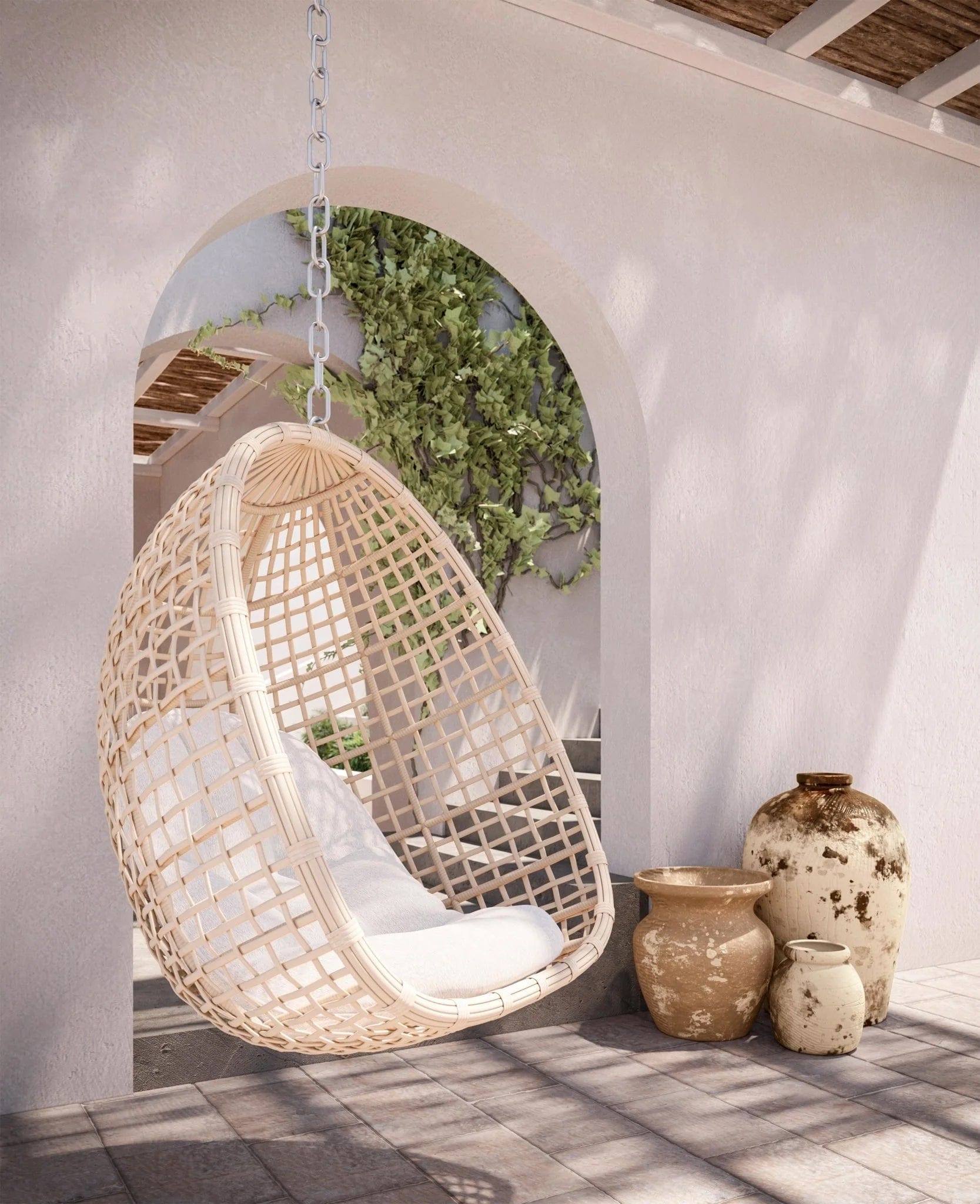 Azzurro Living Kiawah Outdoor Hanging Chair Outdoor Furniture azzurro-KIA-W05HC-CU