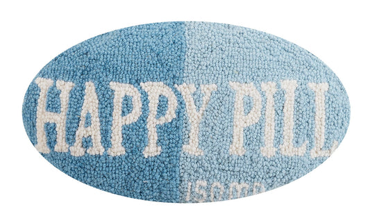 Happy Pill Blue Pillow