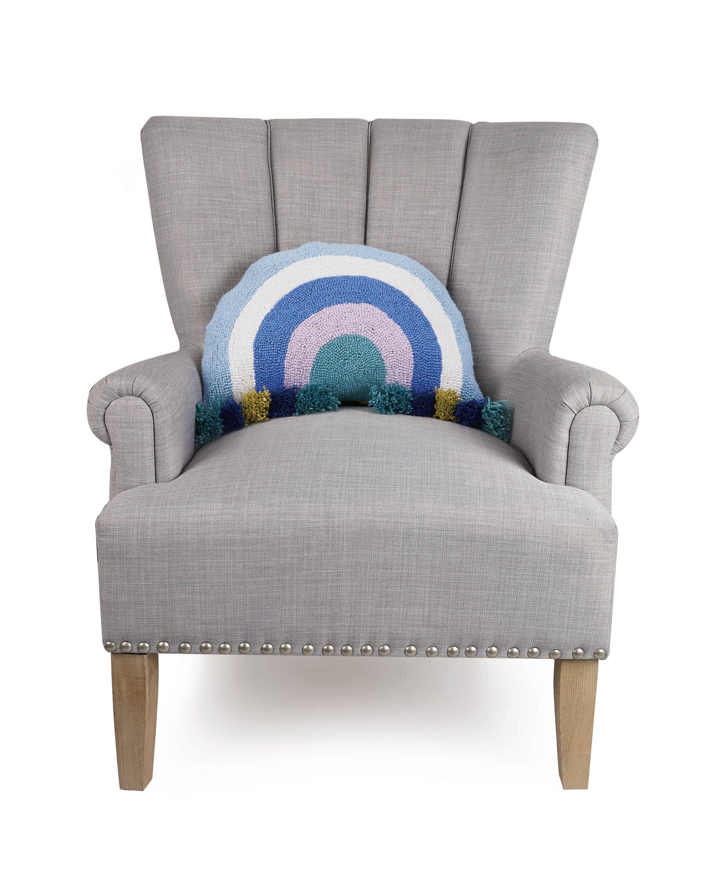 Cool Rainbow With Tassels Pillow by Ampersand