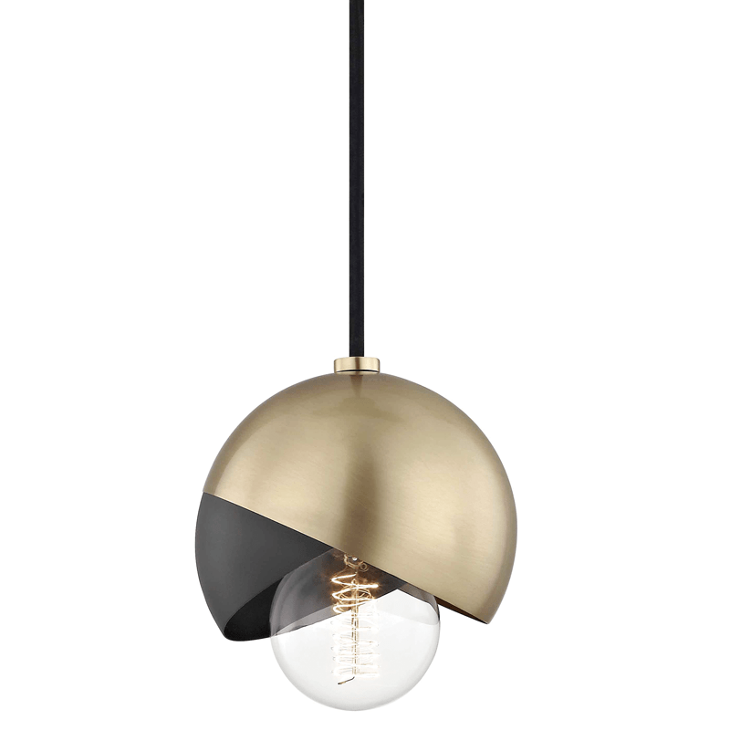 Mitzi Emma Pendant - Aged Brass/Black Lighting mitzi-H168701-AGB-BK