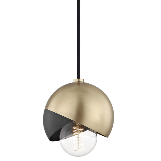 Mitzi Emma Pendant - Aged Brass/Black Lighting mitzi-H168701-AGB-BK