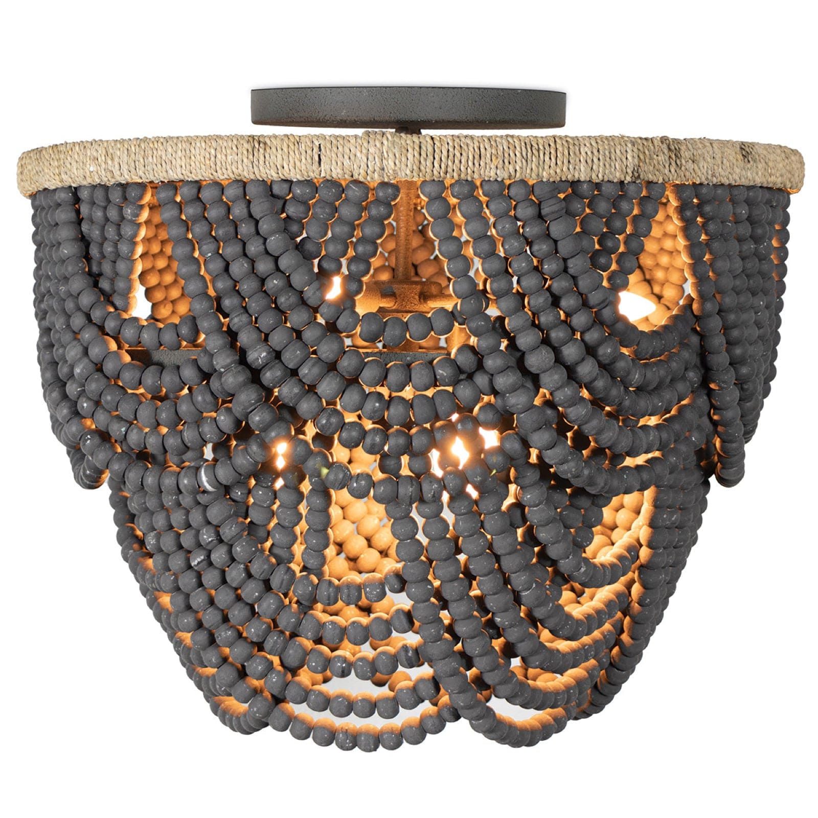 Regina Andrew Ombre Wood Flush Mount Lighting regina-andrew-16-1374GRY